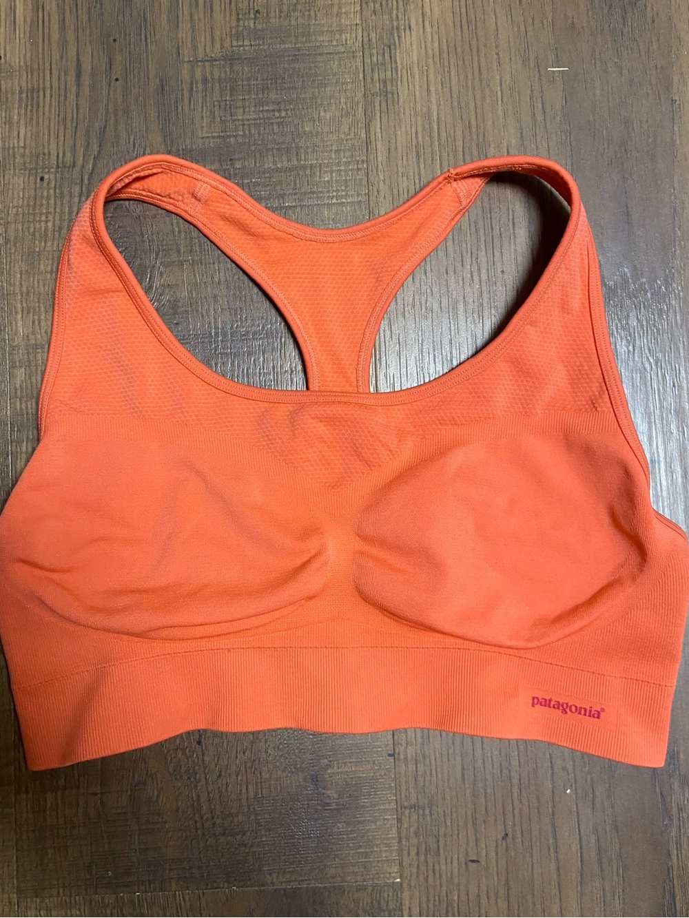 Patagonia Orange Racerback Active Sports Bra